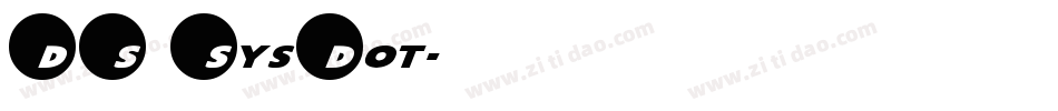 DS SysDot字体转换